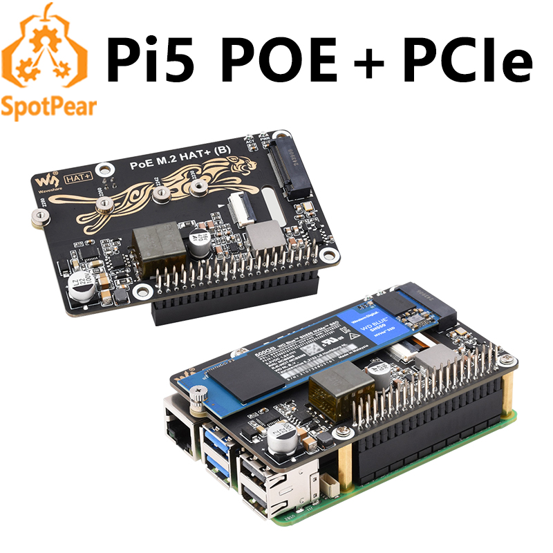 Argon One V3 M.2 Nvme Case - PI5용 라즈베리 파이 5 PoE 전원